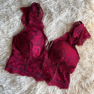 Lasenza Lace Burgundy Bralette BNWT
